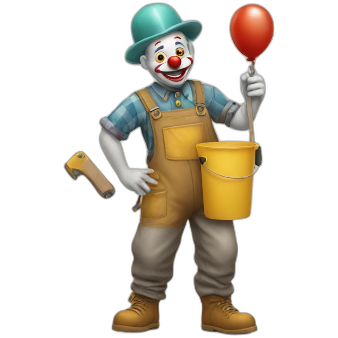 Clown doing manual labour for the rest of his life emoji