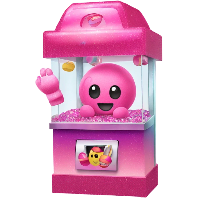 Pink ombre claw machine with glitter  emoji
