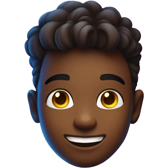 smiling boy in neon lights no wrinkle emoji
