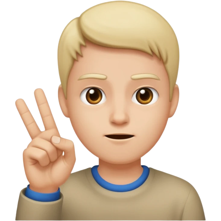 a straight face with a flipping off emoji