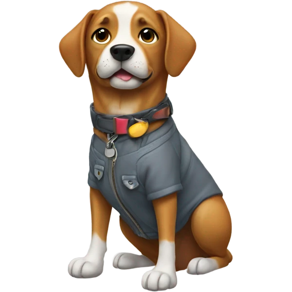 Dog wearing shoes emoji