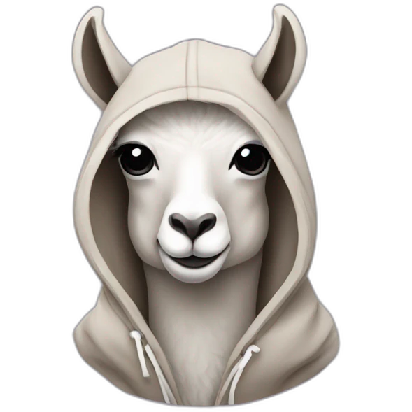 Lama with a hoodie  emoji