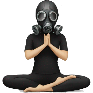 gas mask yoga emoji