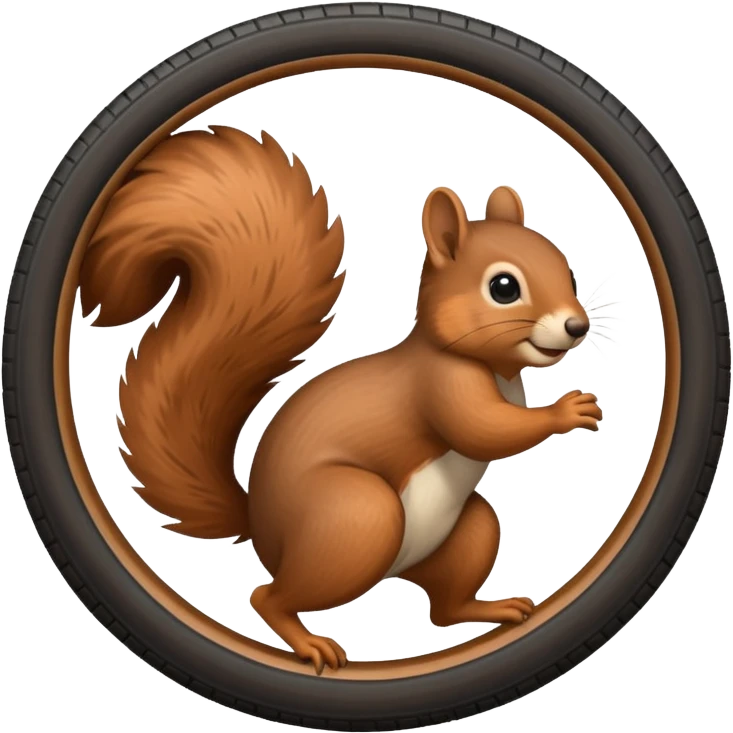 squirrel running wheel emoji