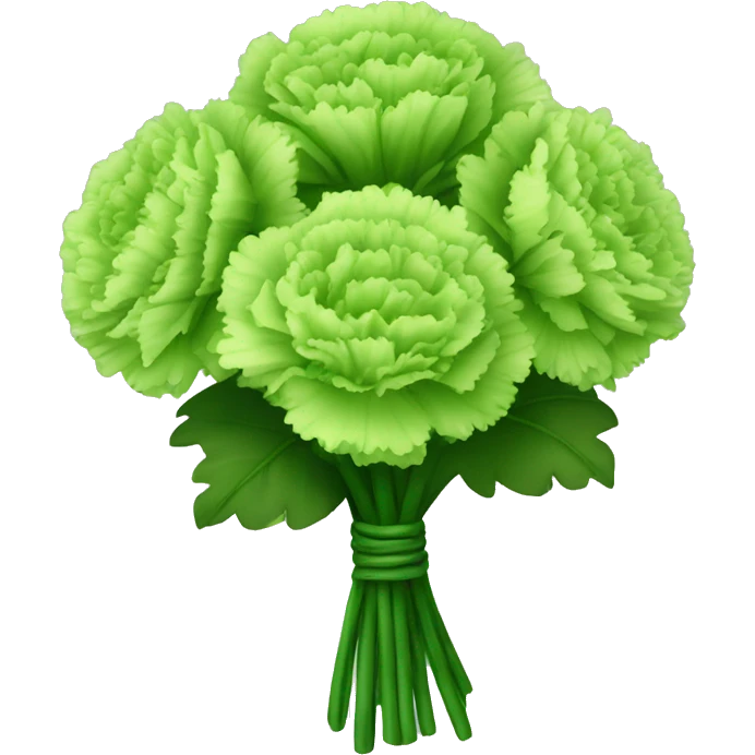 Bouquet of green carnations  emoji