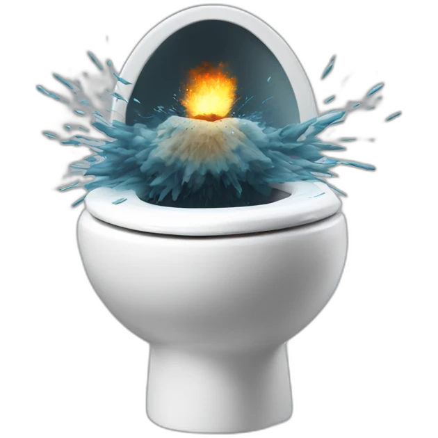 exploding toilet emoji