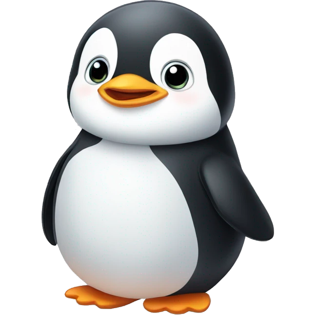 Cute little Chubby Penguin   emoji