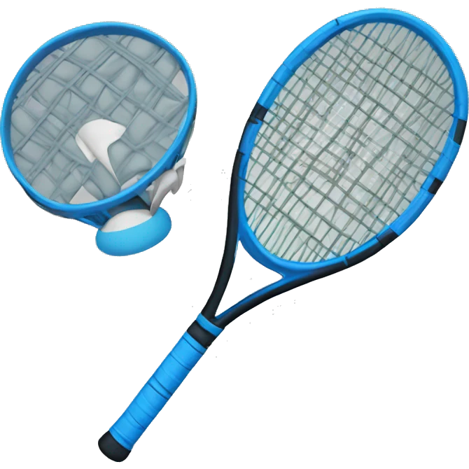 a black and blue tennis racket  emoji