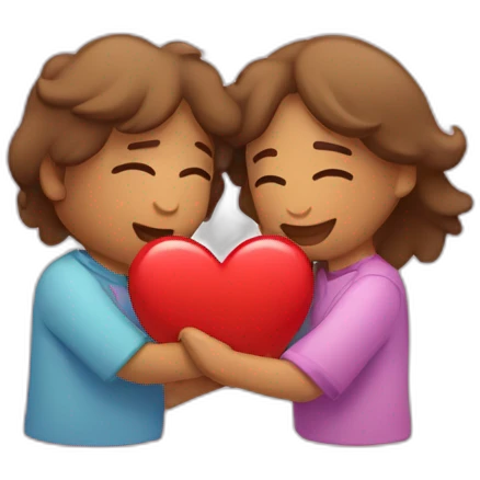 abrazo corazones flores emoji
