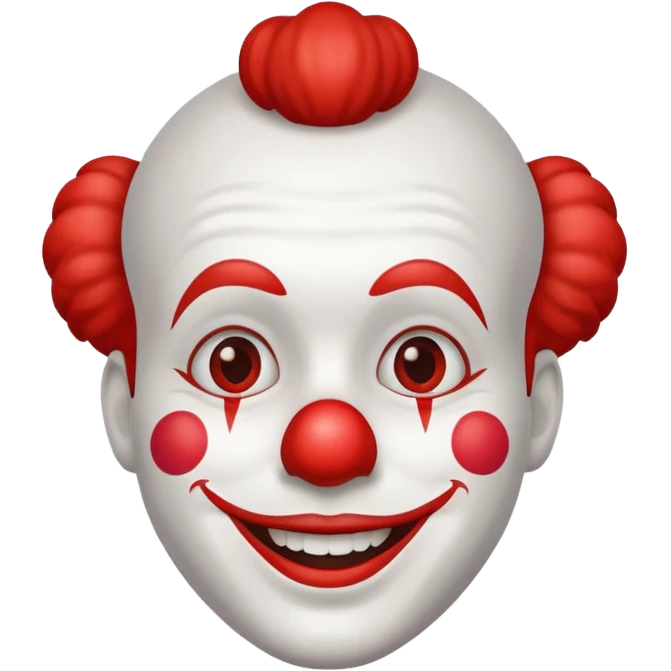 a person wearing a clown nose emoji