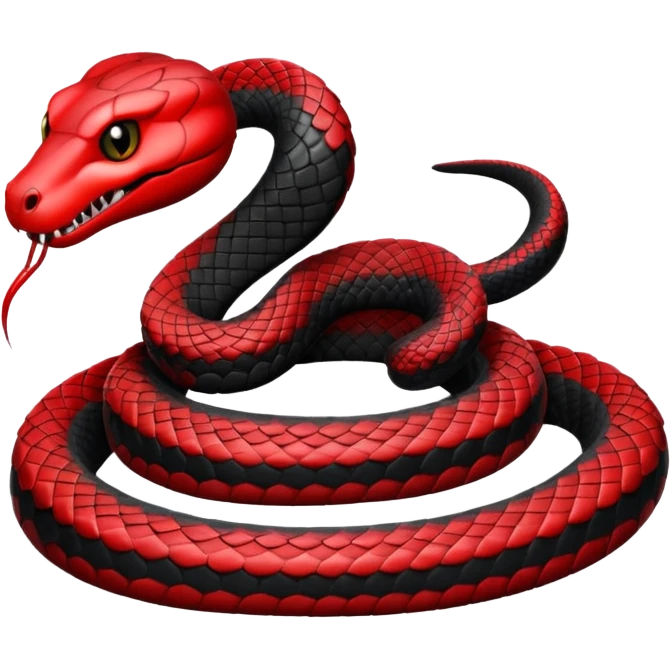 Black and red gothic snake emoji