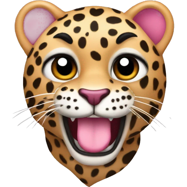 corazón rosa con leopardo emoji