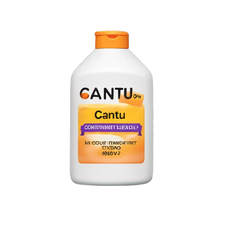 bottle of hair conditioner with a label that says cantu emoji