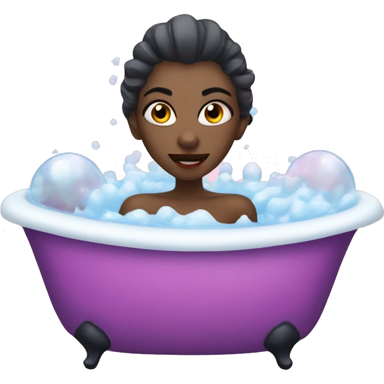 vampire girl in bubble bath  emoji