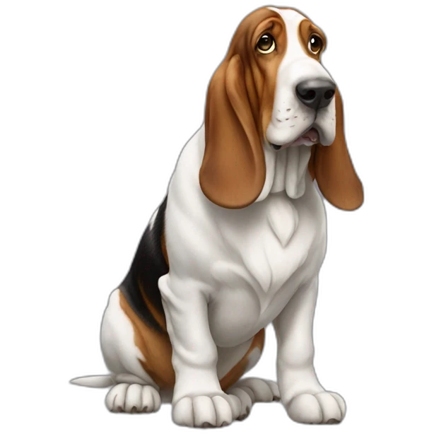 Dog basset hound full-height emoji