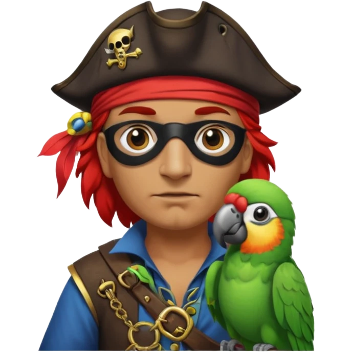 pirate and parrot emoji