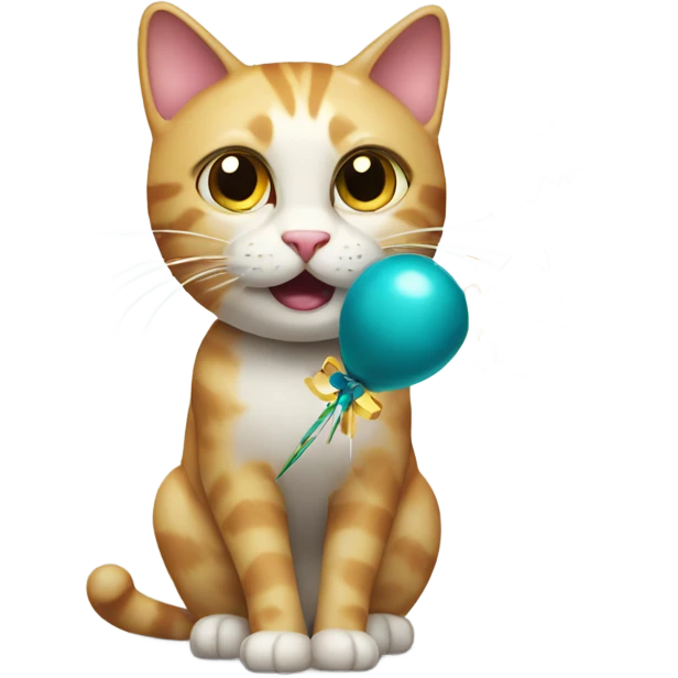 Cat with party popper emoji