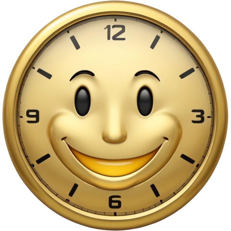 Finger tapping clock it with smily face  emoji
