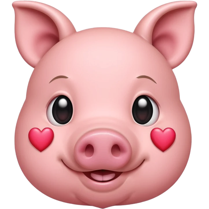 pig with hearts emoji
