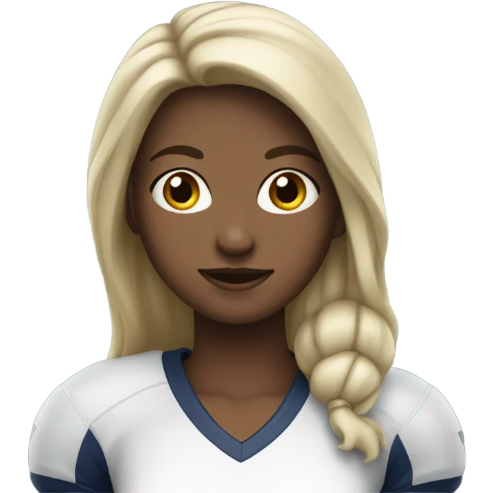White Girl with football emoji