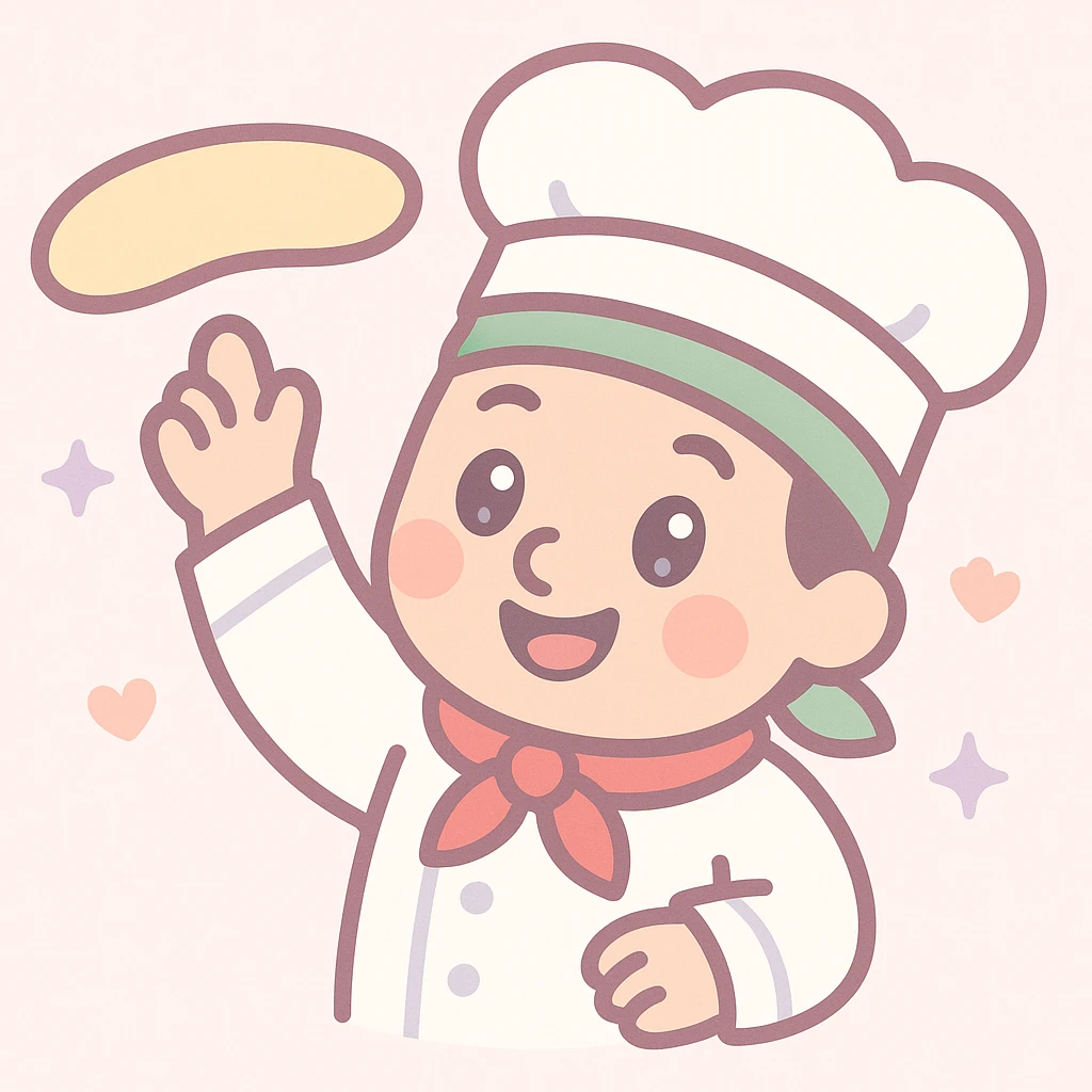 smiling Italian chef spinning pizza dough emoji