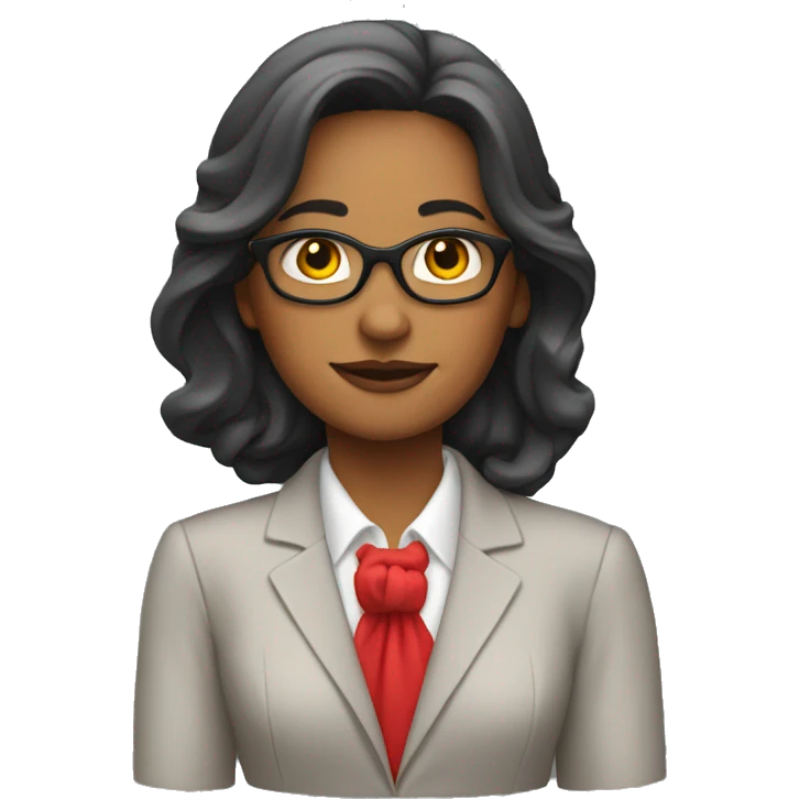 Señora con traje rojo  emoji