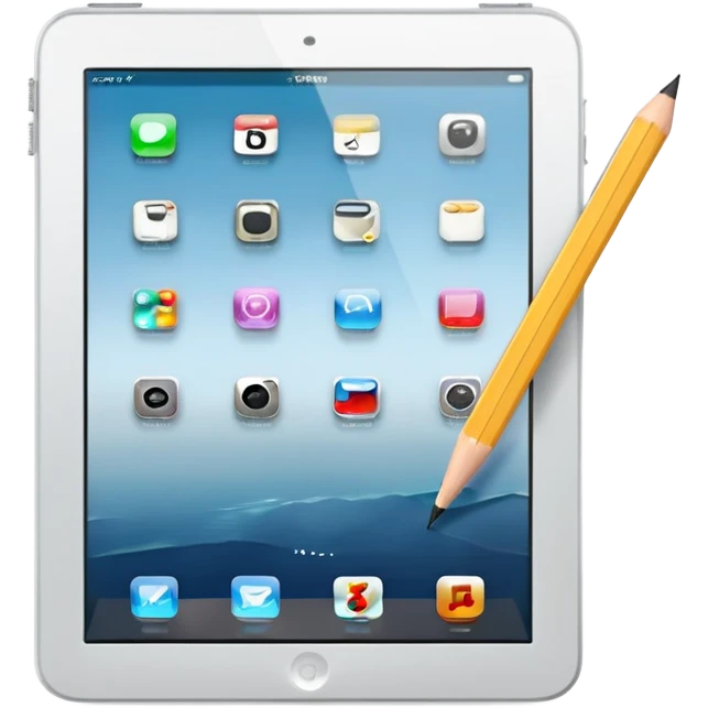 ipad and pencil emoji