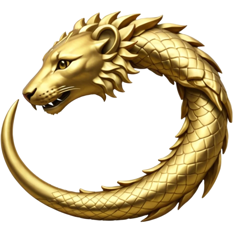 Elder Scrolls Online Lioneating its tail Ouroboro emoji