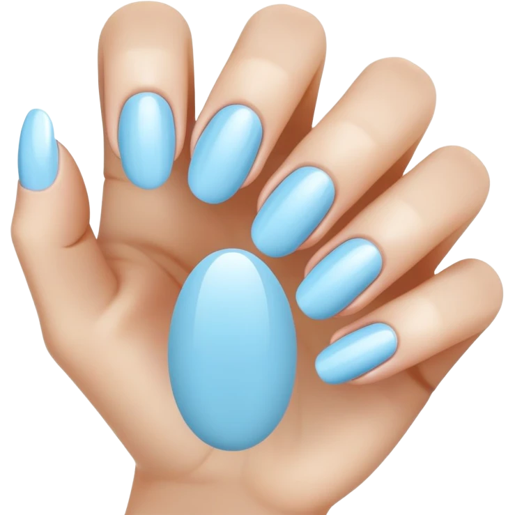 Light blue acrylic nails emoji