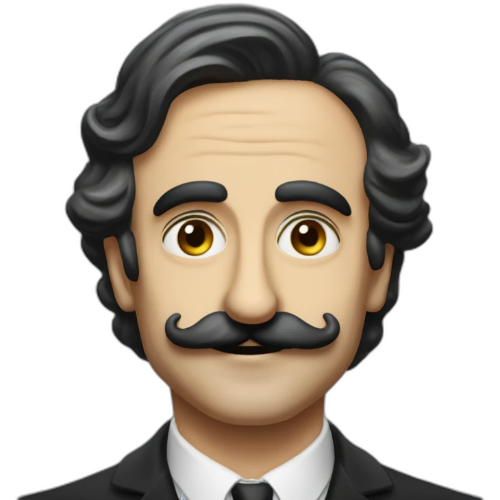 eric zemmour with chaplin mustache emoji