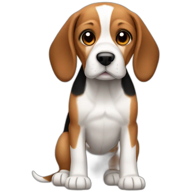 beagle dog cool brown and black emoji