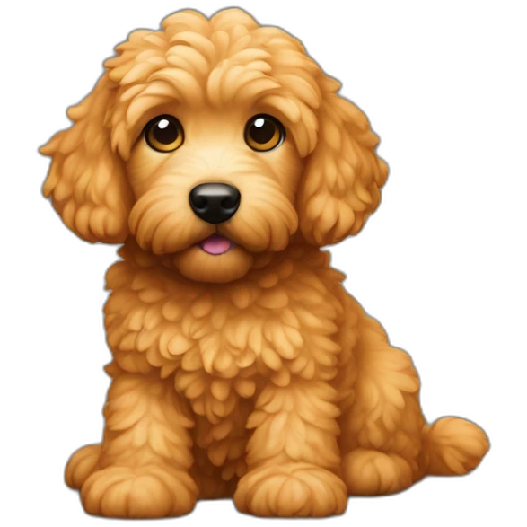 Orange-mini-golden Doodle emoji