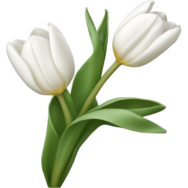 White tulips  emoji
