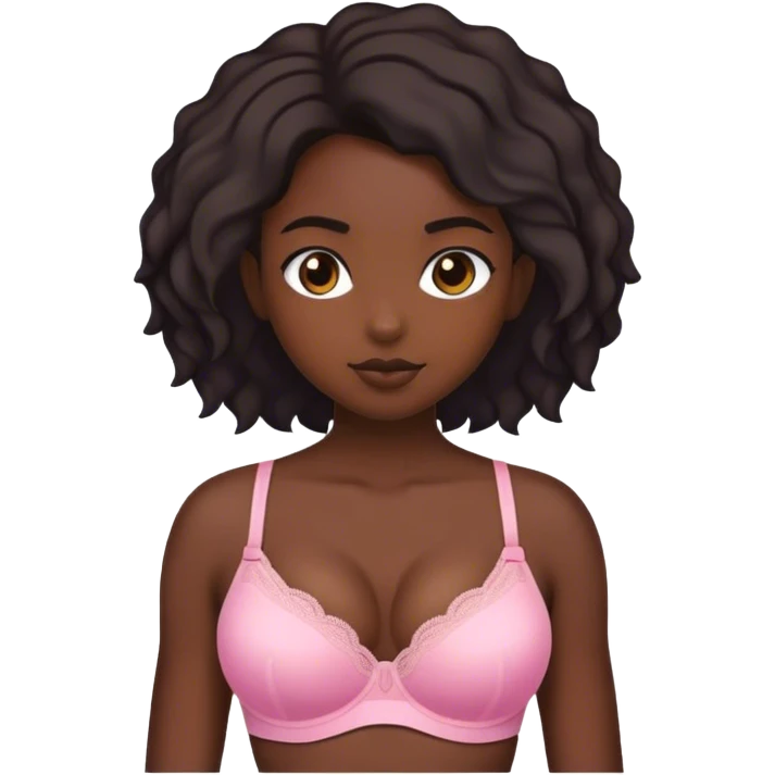 dark skin girl bra emoji