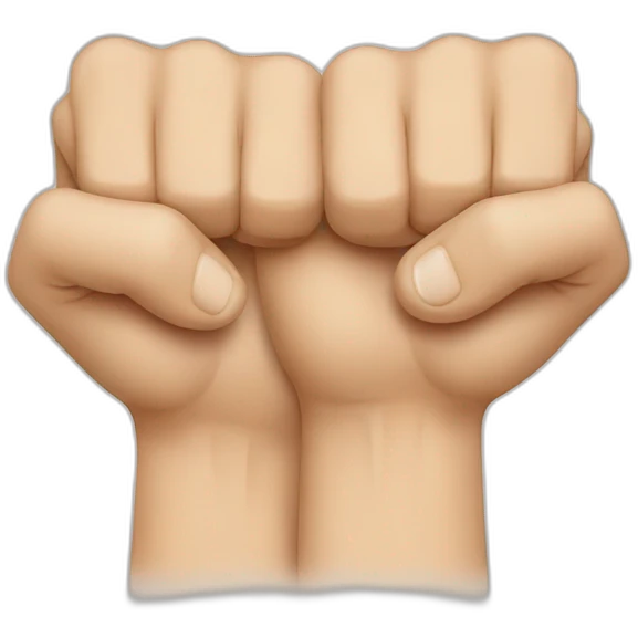 Two hands playing thumb wrestling emoji