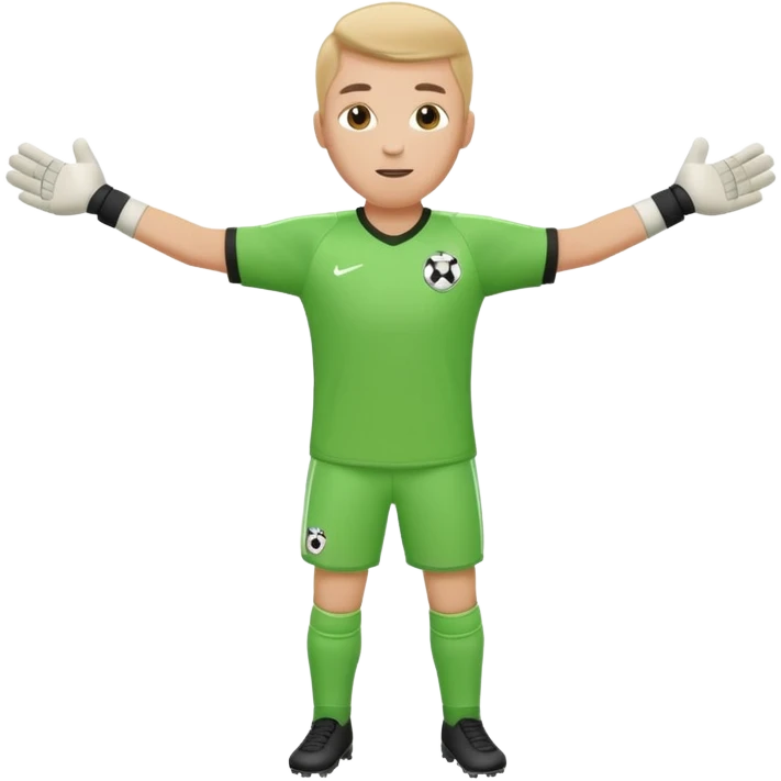 soccer goalkeeper full body arms out wide emoji