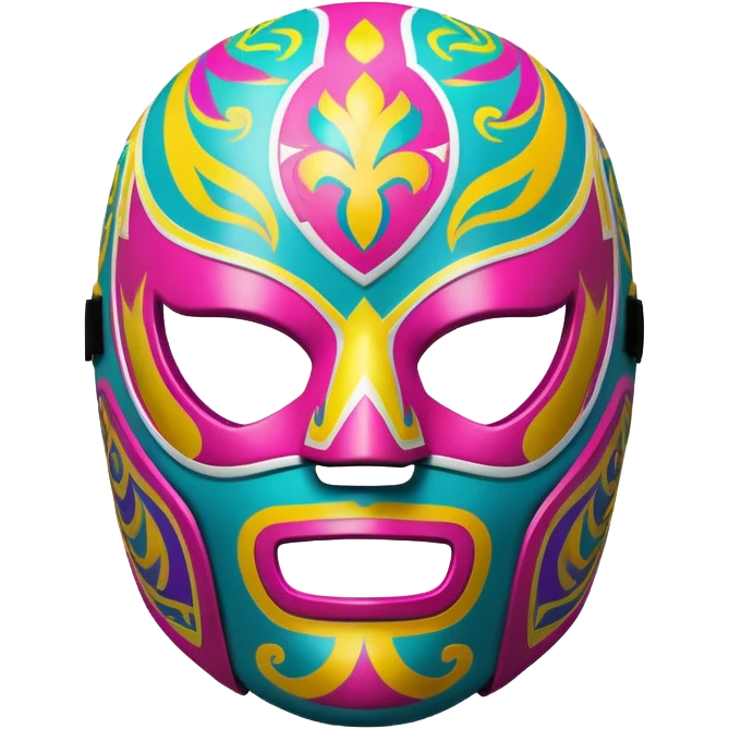 colorful luchador wrestling mask emoji