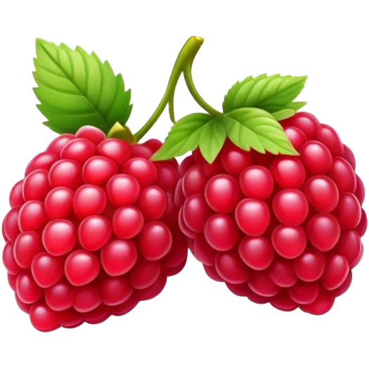 Raspberry fruit emoji