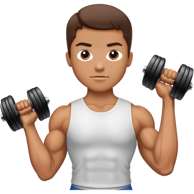 guy how to do bicep curls emoji