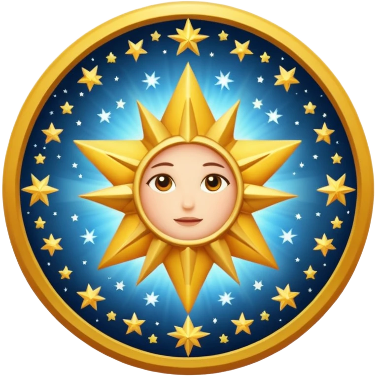 Bright star (divine guidance) circle emoji
