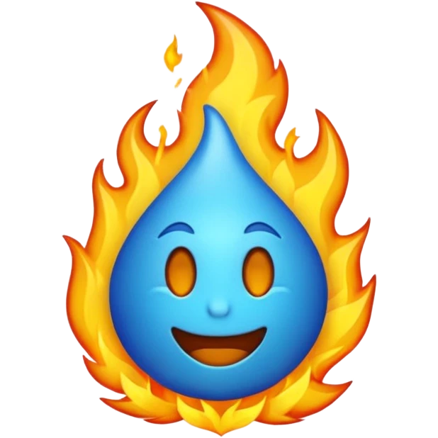 Emoji de fuego azul emoji