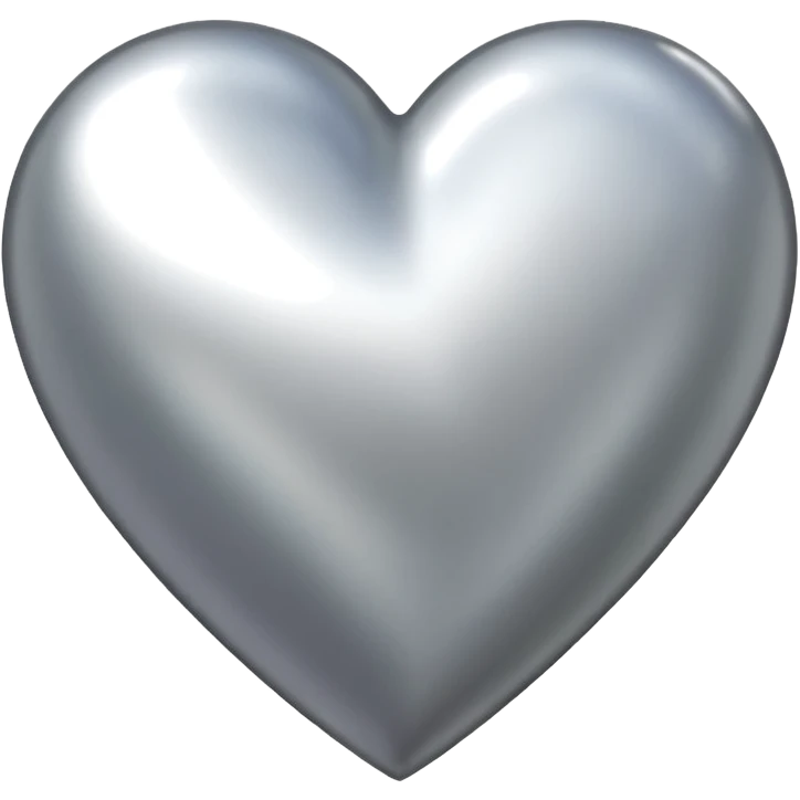 Platinum color heart emoji