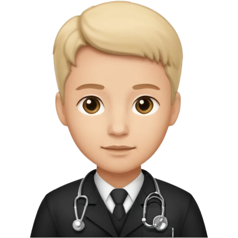 doctor with black uniform emoji