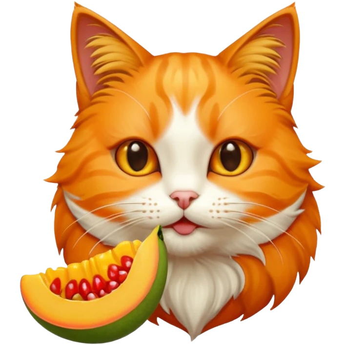 Cat eating majgo emoji