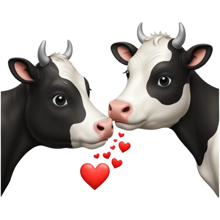 Moo moos kissing  emoji