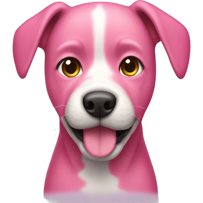 Pink dog emoji