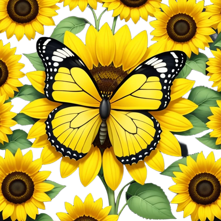 Butterfly on Sunflower emoji