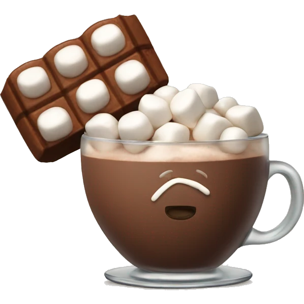 cocoa with marshmallows emoji