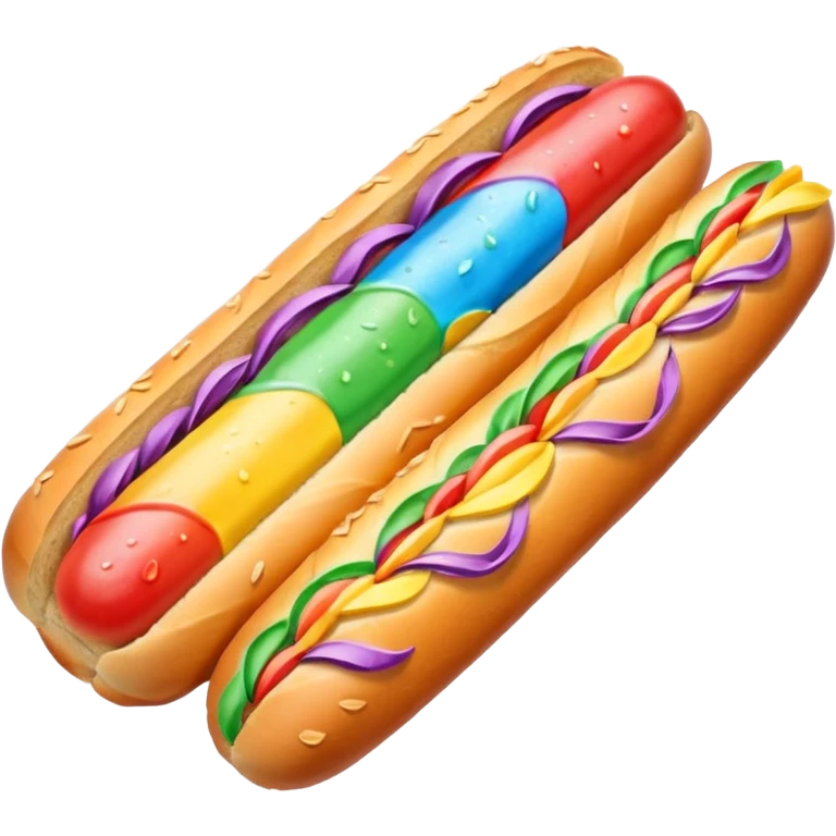 ❤🧡💛💚💙💜💗 rainbow🥖  emoji