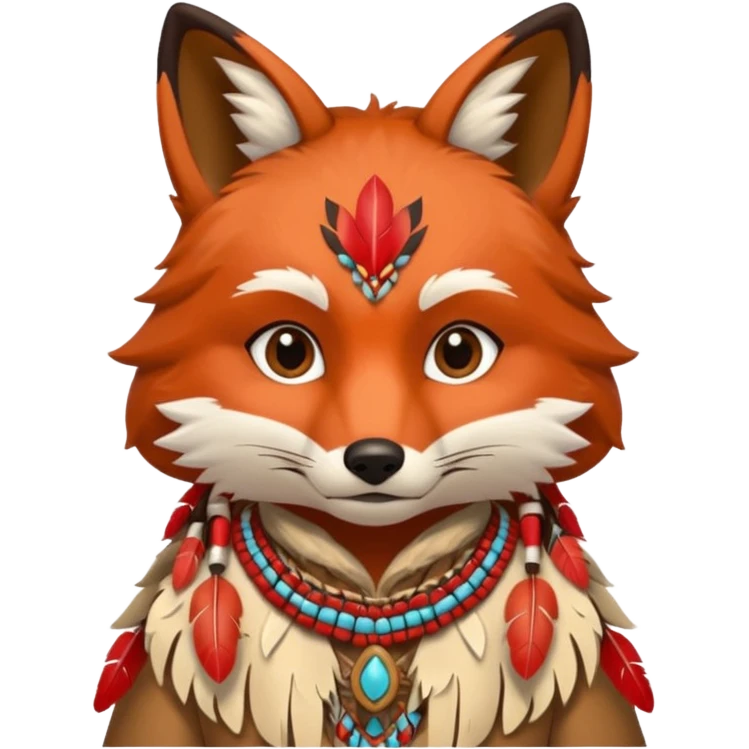fox in a Native American costume emoji